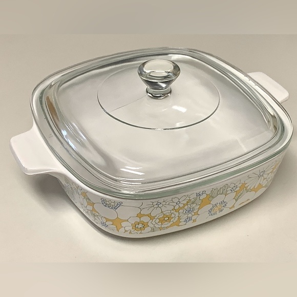 1970 Vintage 2nd Edition Floral Bouquet 1 Qt Corning Ware P 1 B Lidded Casserole - Picture 3 of 16